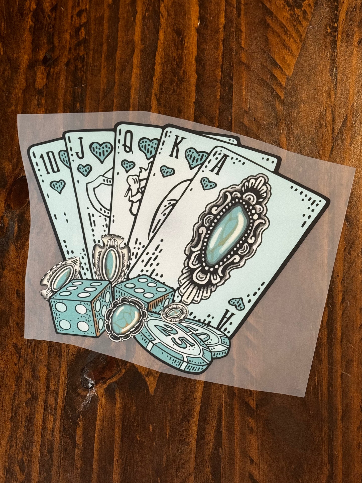 Turquoise Cards Tshirt Design