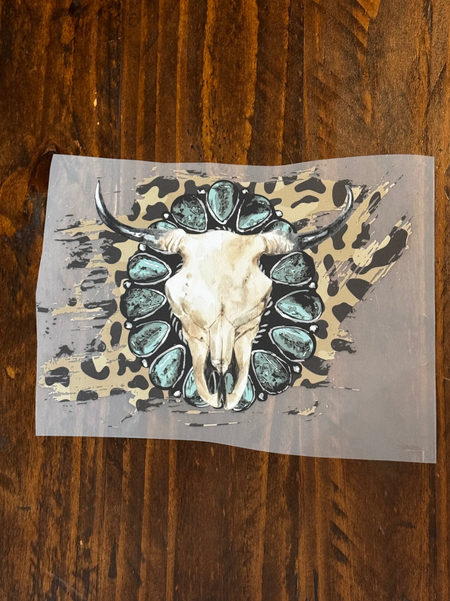 Bull Skull Leopard Tshirt